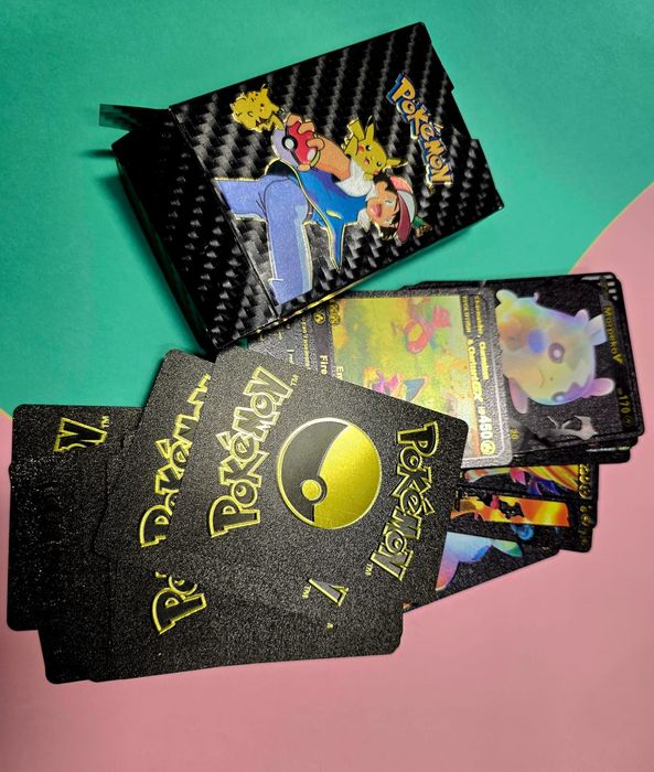 Czarne karty Pokemon 55 kart dla kolekcjonera nowe
