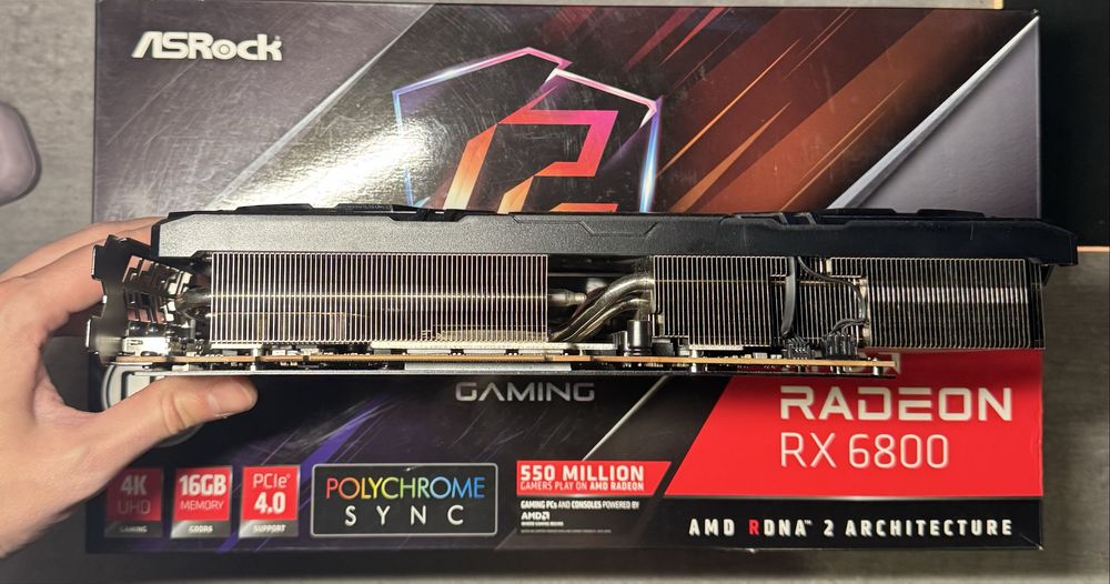 Видеокарта Asrock RX 6800 16gb Phantom Gaming Идеальная ОБМЕН