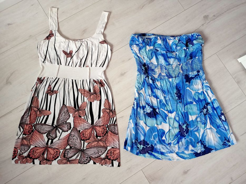 Sukienka S M Boohoo taliowana wiskozowa sexy made im Italy włoska