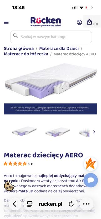 Łóżeczko dzieciece 140x70 z materacem