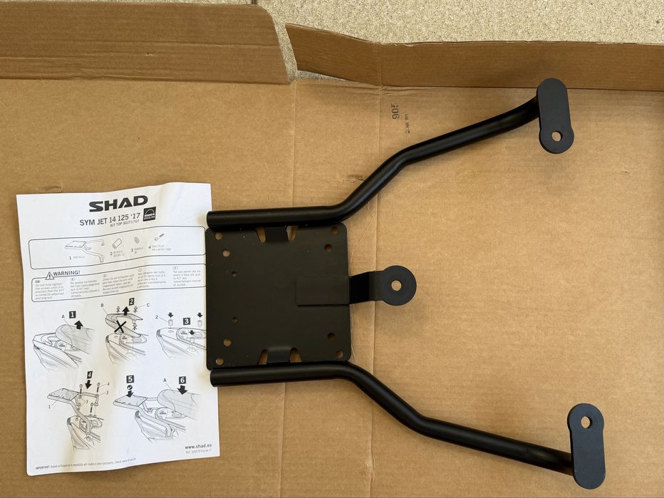 Suporte Top Case  SHAD -  SYM Jet X 125 e JET 14 2017/2026