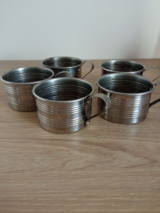 11 szt. koszyczki-uchwyty do szklanek-ze stali PRL