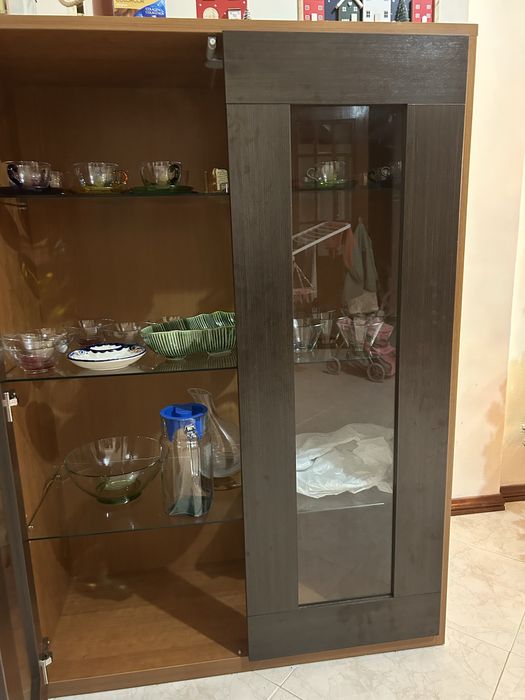 Cristaleira madeira carvalho