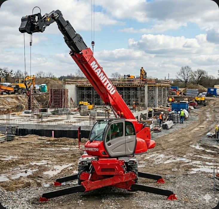 Uslugi koparki, ładowarki, dzwig 21 metrow 5 ton
