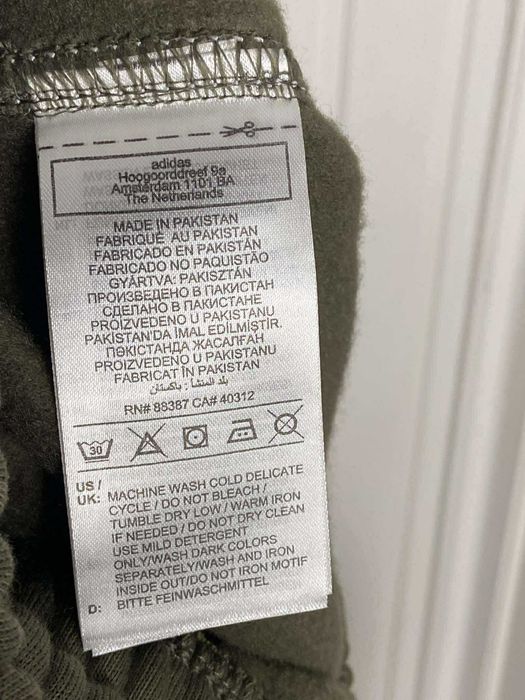 Dresy joggers męskie adidas zielone bawełniane org M