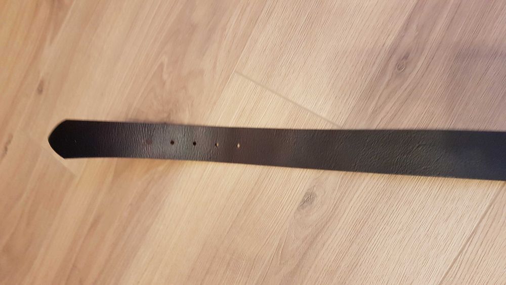 Nowy skórzany pasek do spodni dł. 100 cm brązowy włoska skóra old navy