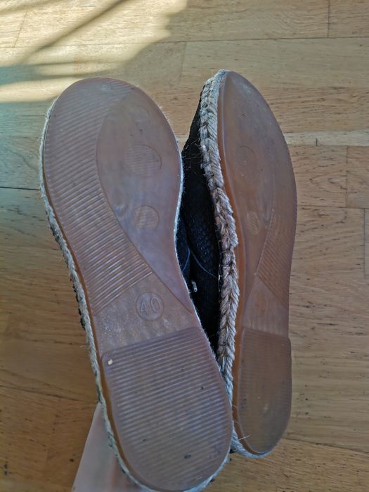 Wygodne espadryle czarne 40