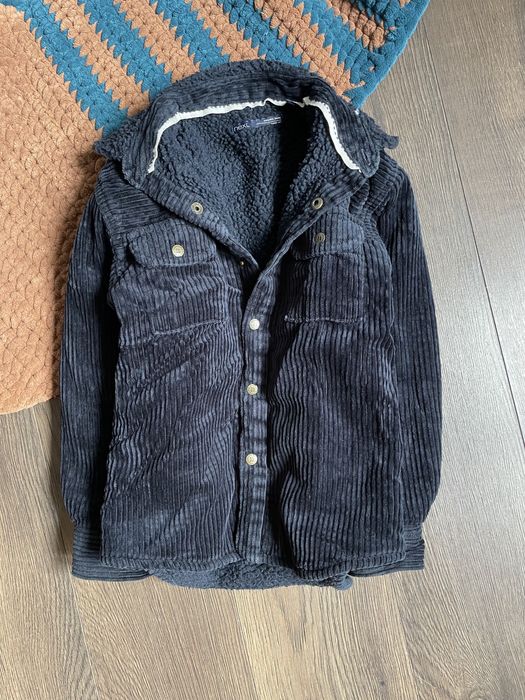 Куртка шерпа синя велюрова сорочка  next тепла  4-5 р