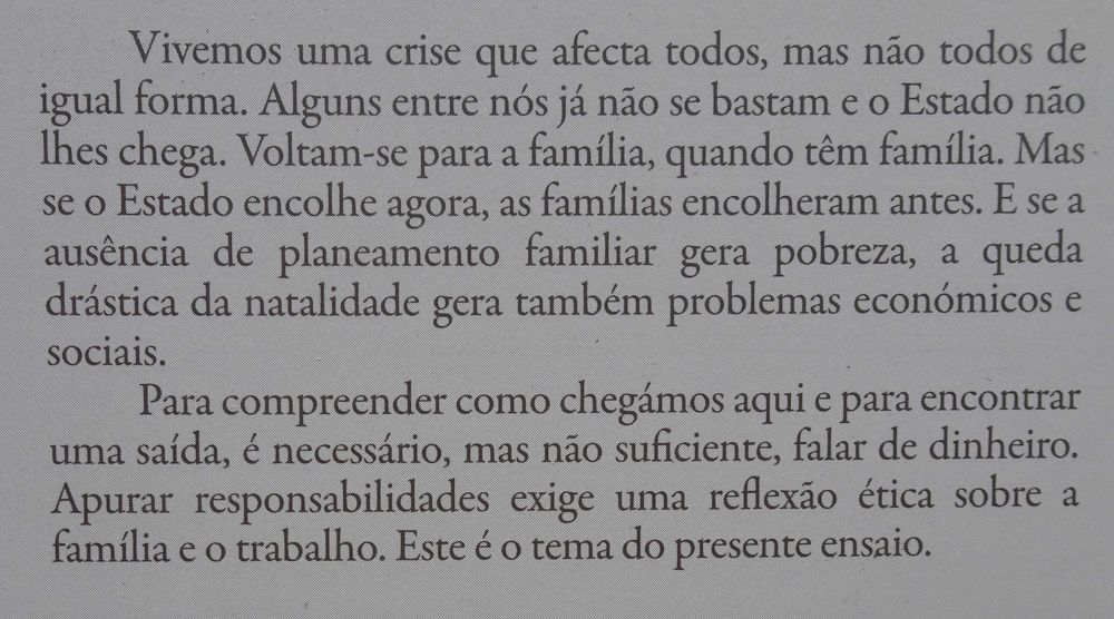 A Crise A Família e A Crise da Família de Mónica Leal da Silva