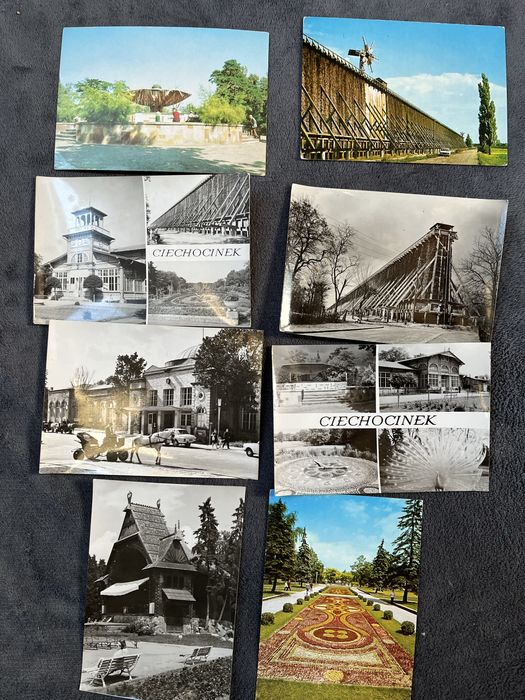 8 starych pocztówek/widokówek Ciechocinek PRL