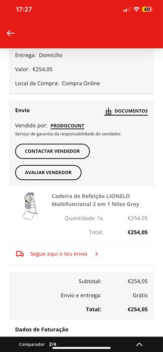 Cadeira de refeição