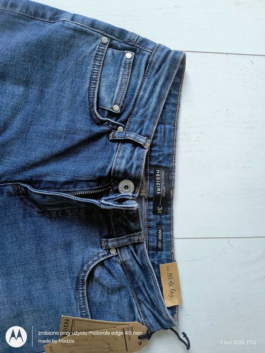 Spodnie jeansowe wide leg