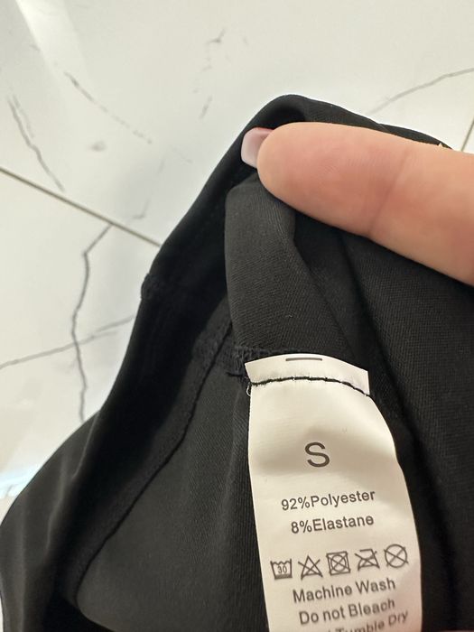 Spodnie leginsy z szeroka nogawka czarne rS