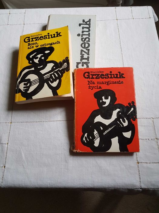 Trzy książki Stanisława Grzesiuka.