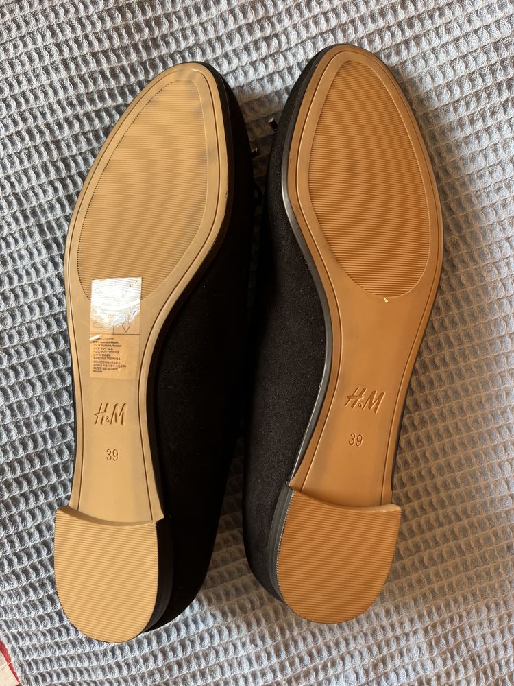 Нові туфлі балетки h&m 39 чорні під замшу: 250 грн. - Балетки Київ на Olx