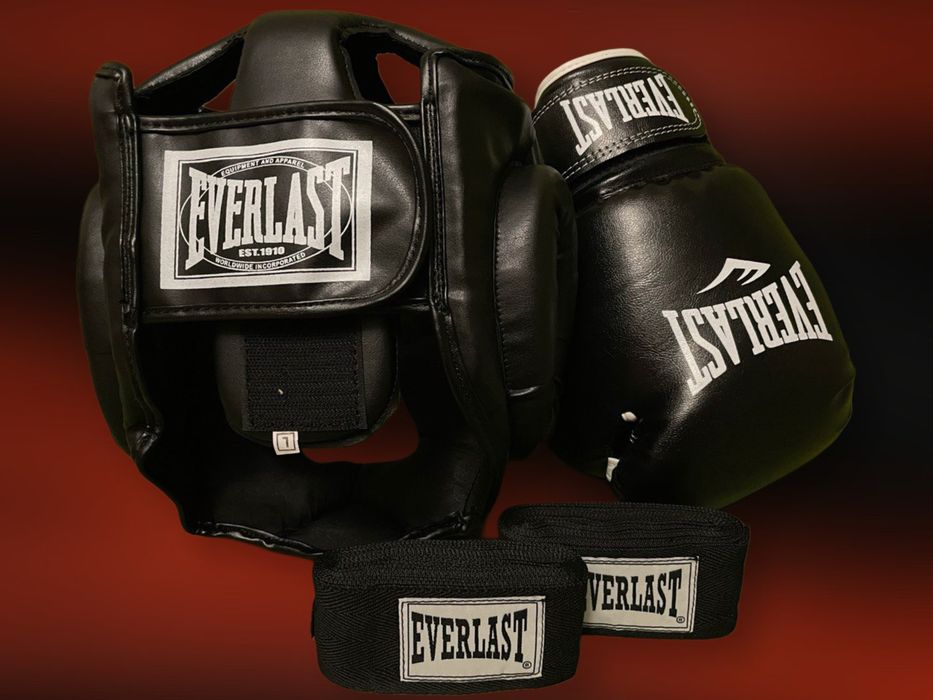 Боксерские перчатки, шлем для бокса единоборств, боксерские бинты