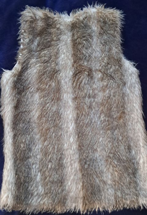 Kamizelka bezrękawnik futerko F&F 152/158