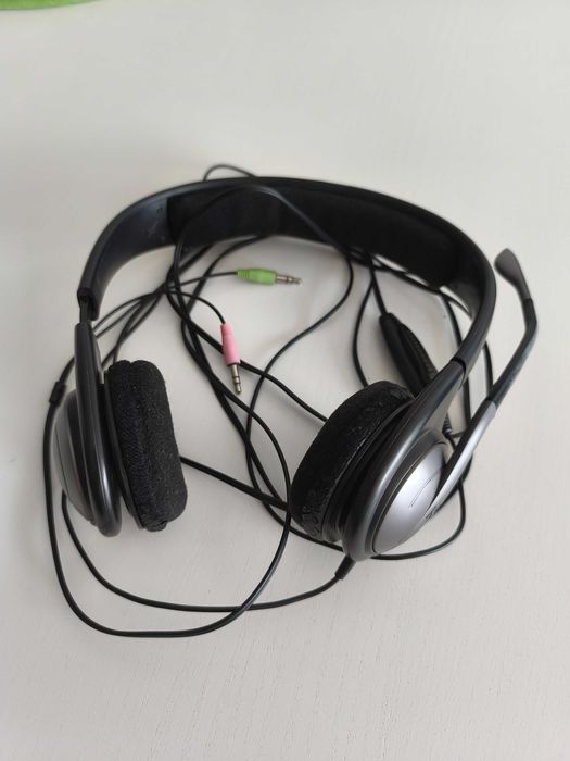 Słuchawki Sennheiser z mikrofonem – sprawne, stan dobry, 2 wtyki