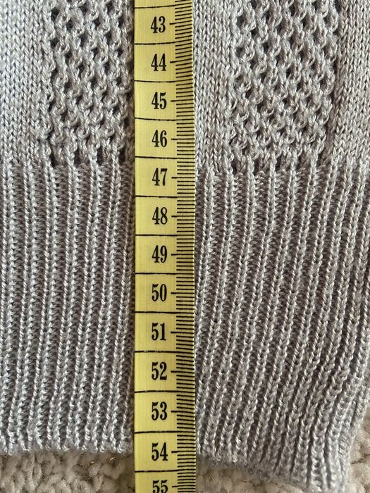 Ażurowa dzianinowy kamizelka, rozmiar XS.