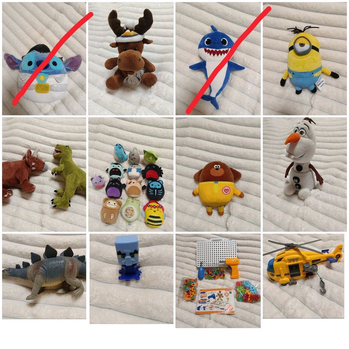 Іграшки м'які, Стіч, Олаф, Міньйон, Майнкрафт, Baby Shark, Машинки різ