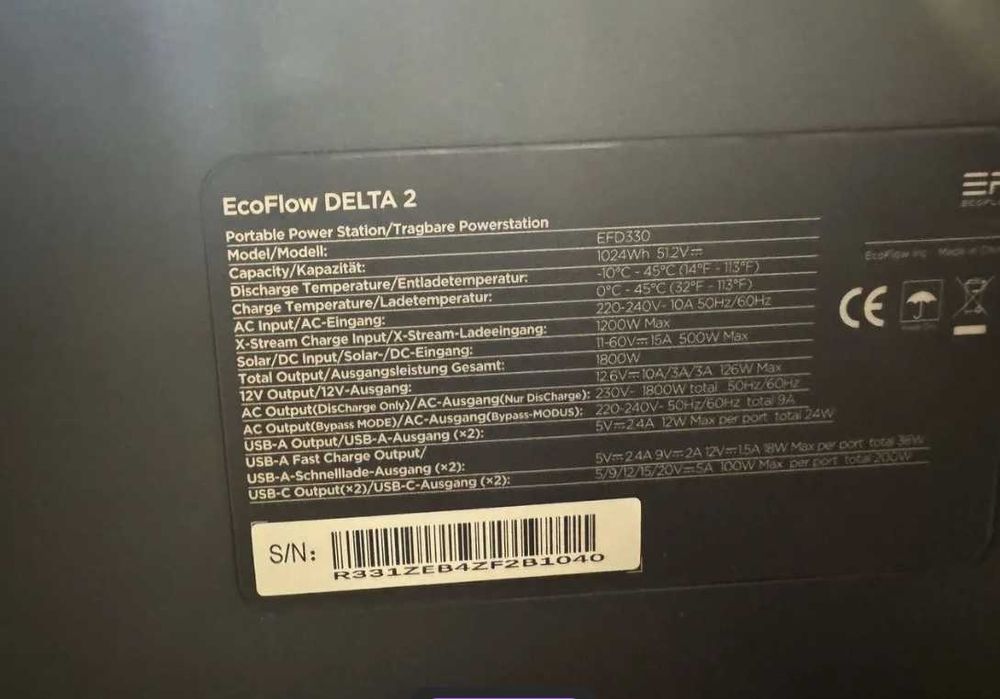 Зарядна станція EcoFlow delta 2