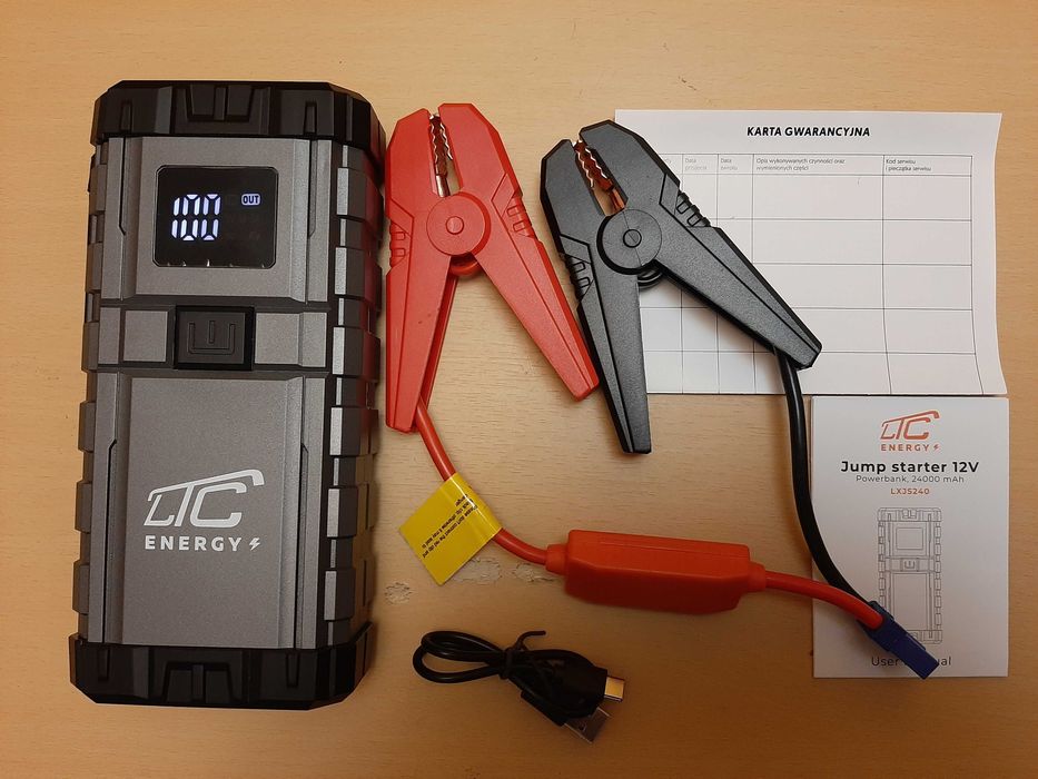 Nowy Powerbank 2400 mAh Starter Boster Jump LTC rozruchowy latarka LED