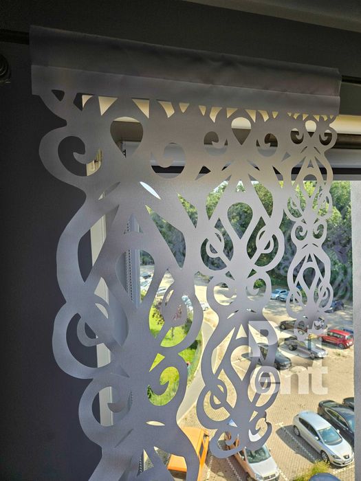 Firana panele ekranowe 60x100 cm żakardowe 2 sztuki na okno białe