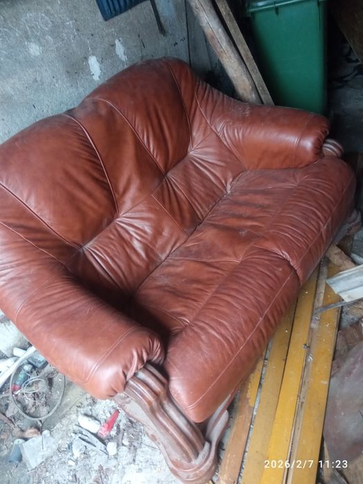 Sofa z skóry naturalnej