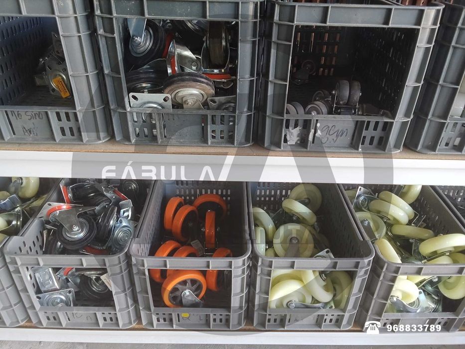 RODÍZIO GIRATÓRIO COM PLACA (com e sem travão)