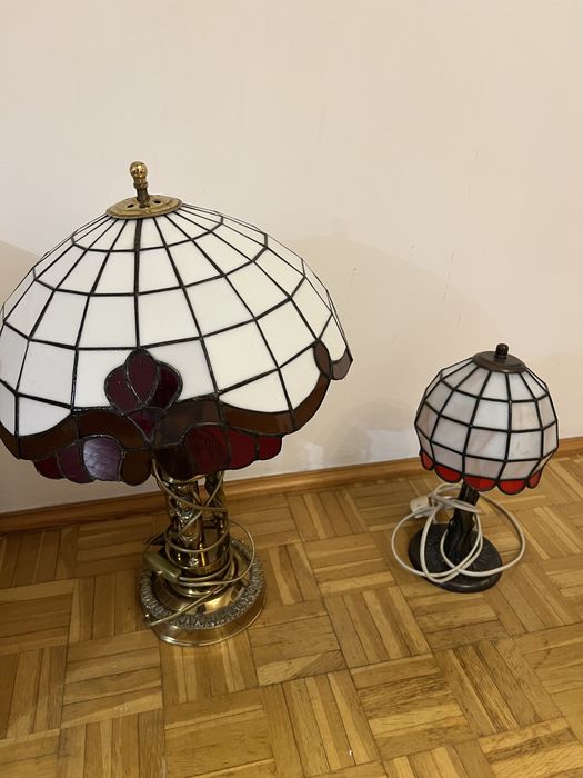 2 lampy stołowe w stylu Tiffany