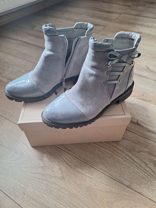 Botki szare zamsz 38 Vices