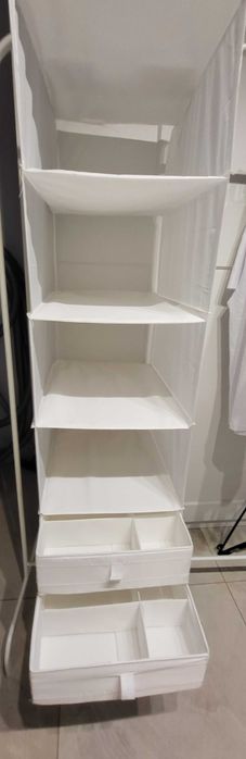 Wisząca półka 6 przegród biała SKUBB IKEA