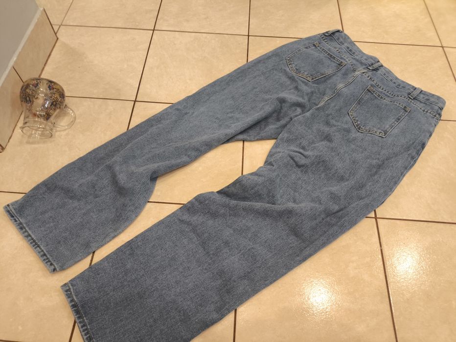 Spodnie jeansowe boyfriend mimfit papierbag 42 XL