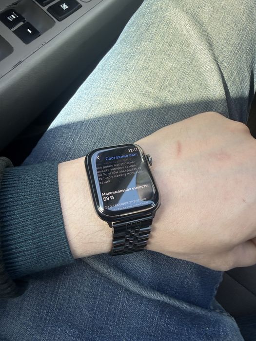 Apple Watch Series 9 45mm Stainless Steel LTE Graphite Saphire Идеал