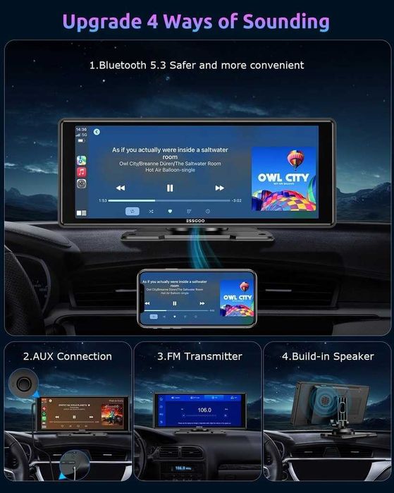 Bezprzewodowy ekran  carplay ESSGOO TS0001