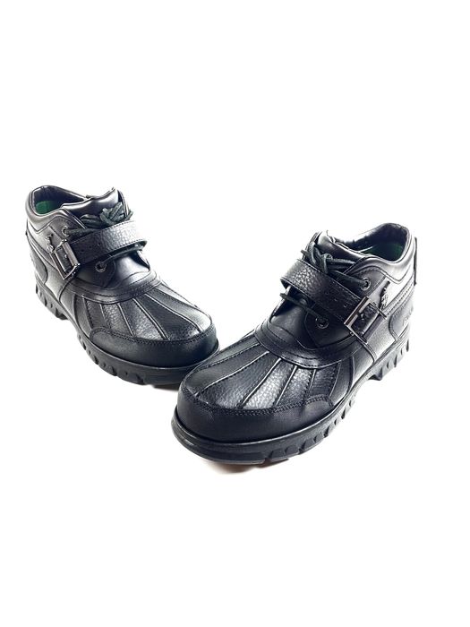 10.5 us 44 44.5 Ralph Lauren черные кожаные ботинки чоботи polo поло