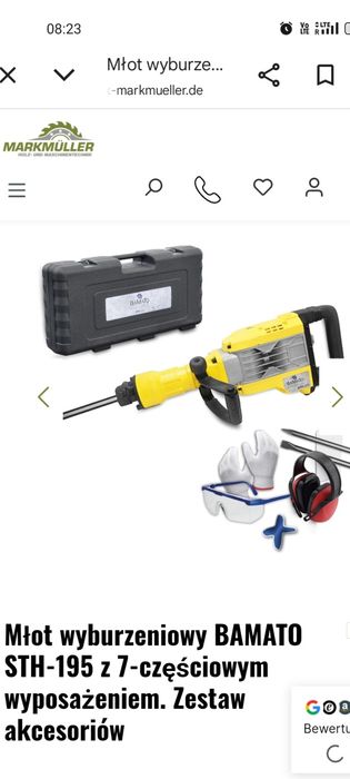 Młot Wyburzeniowy wynajmę duży 22KG 60J