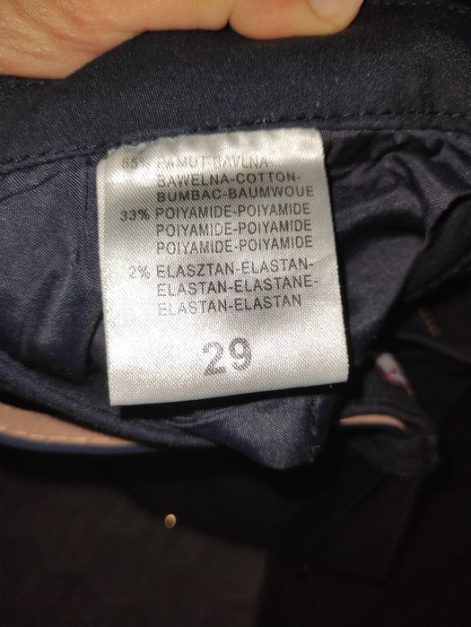 Eleganckie spodnie kolor granatowy M.Sara roz 29 S/M