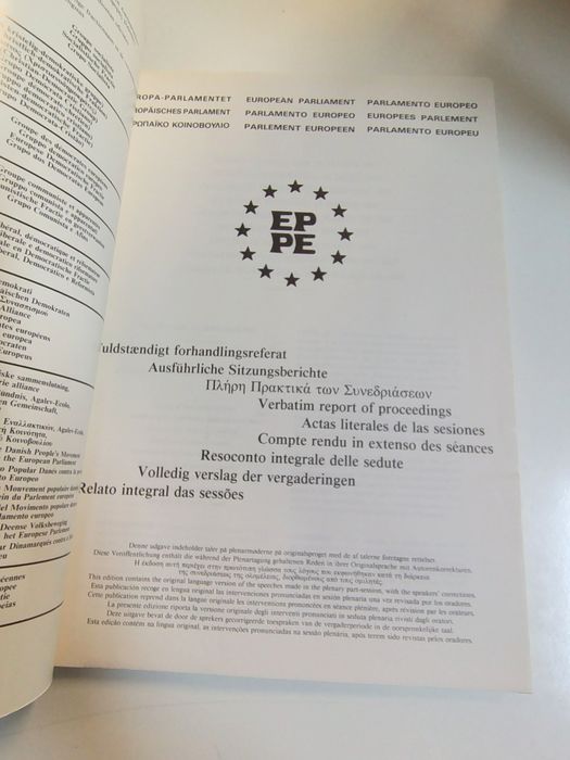 Relato integral das sessões / Vertatim report of proceedings