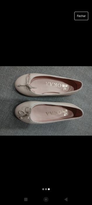 Sabrinas em pele beje como novas