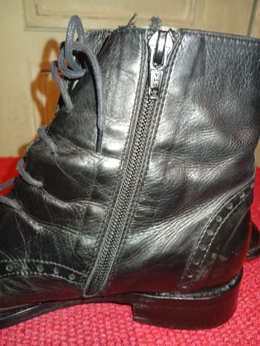 Buty za kostkę, sztyblety, skóra naturalna, 37