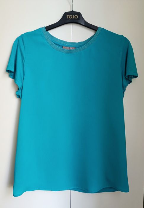 Morska bluzka damska z krótkim rękawem Orsay