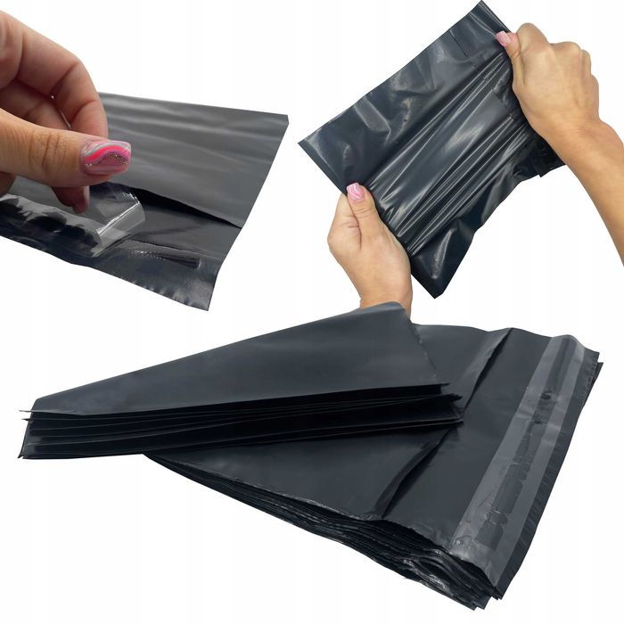 Foliopaki Kurierskie CZARNE B5 190x250 50 szt