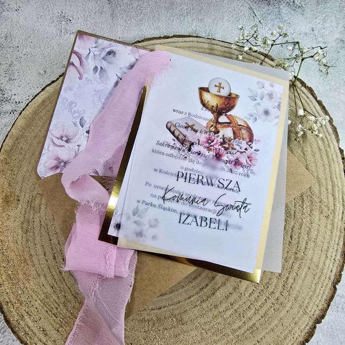 Zaproszenia na komunię chrzest roczek ślub