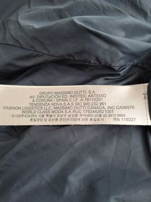 Massimo Dutti damska długa kurtka ,pikowany płaszcz  rozm M