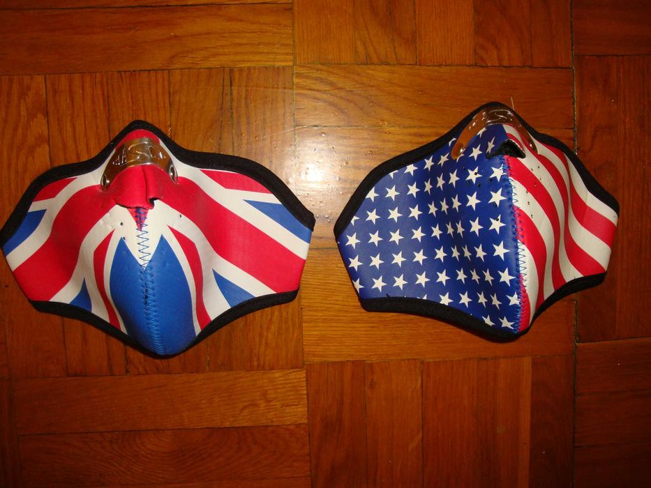 Маска неопреновая с флагом США и Великобритании