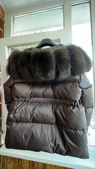 Пуховик куртка шоколадного кольору