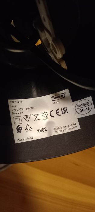 Candeeiro aluminio Ikea