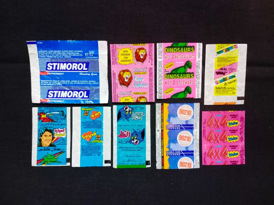 Вкладыши от жвачек Turbo и OtoMoto 90-х годов