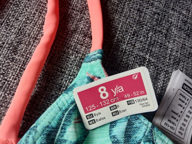 Лиф купальный топ топик Olaian Decathlon 7- 8 лет р.128